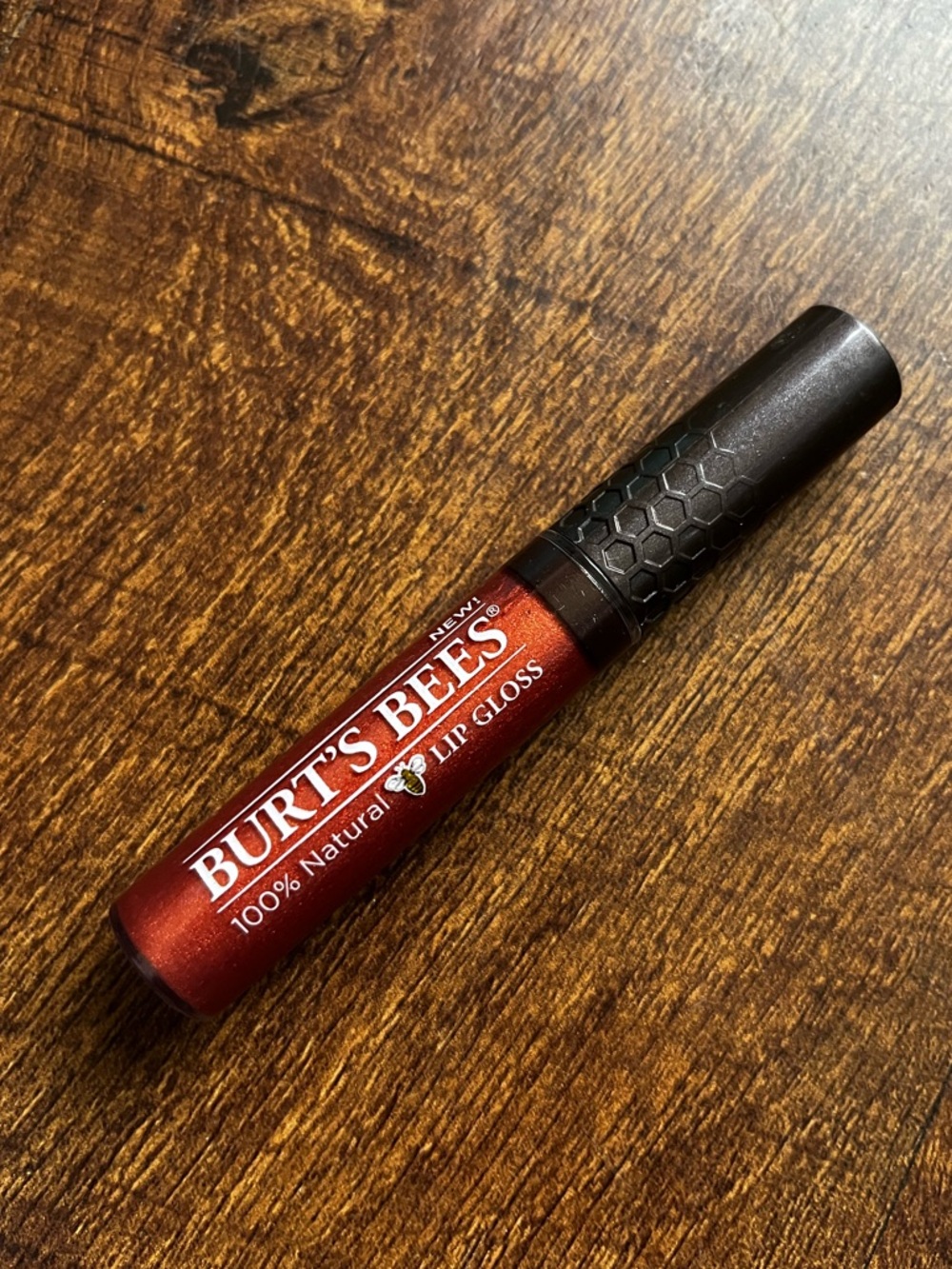 New! Burt's Bees Shimmery  Lip Gloss with shade harvest time